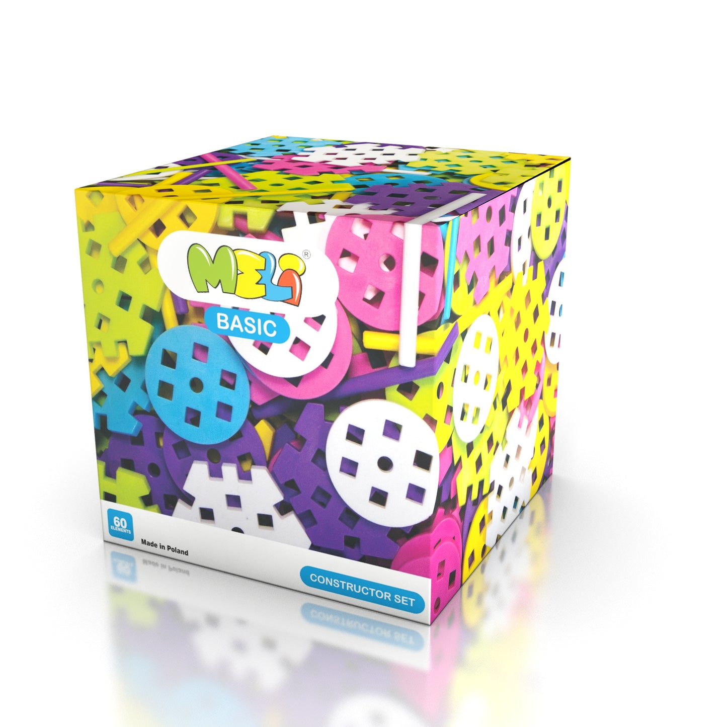 MELI BASIC CONSTRUCTOR PASTEL 60 PIEZAS