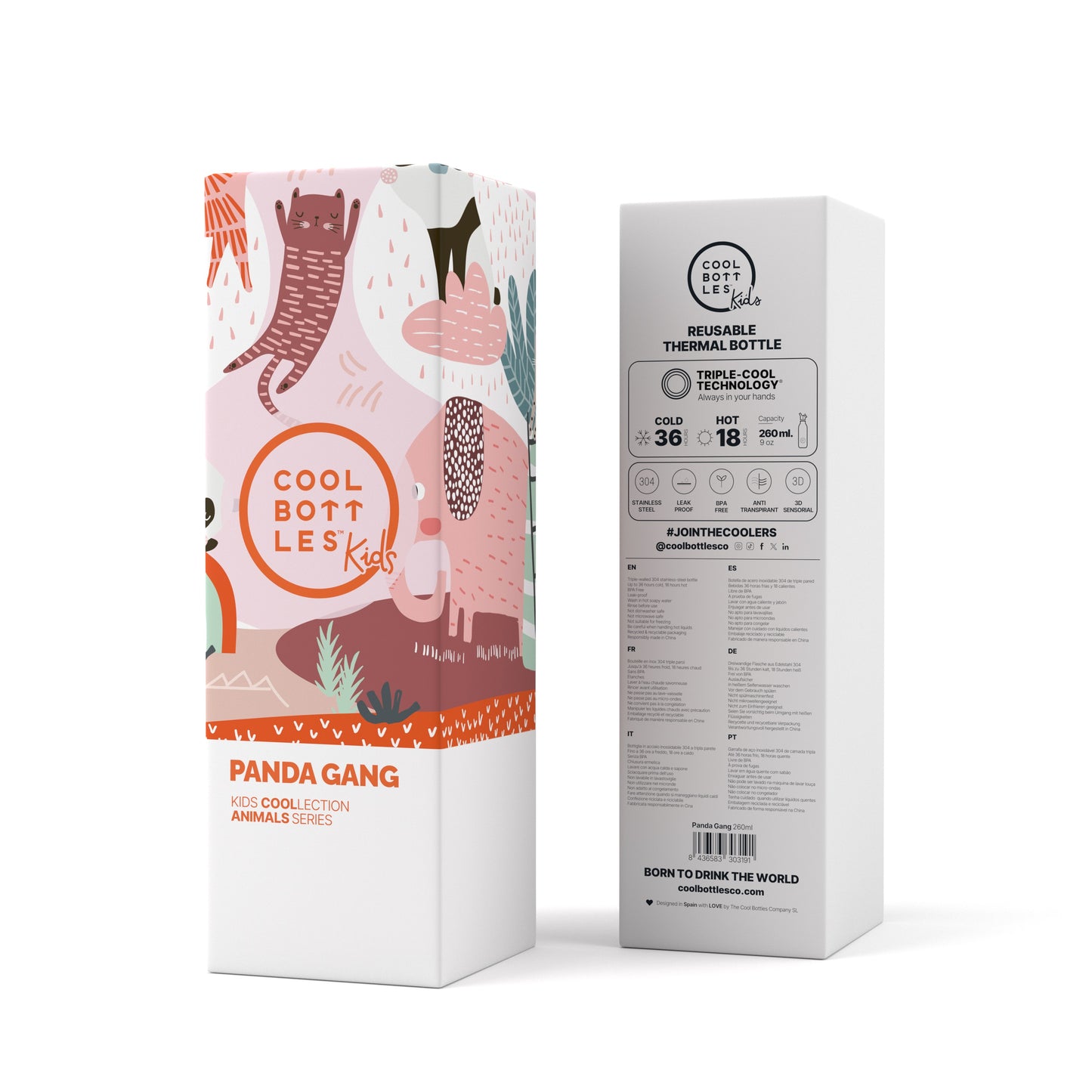 COOL BOTTLES PANDA GANG 260 ML