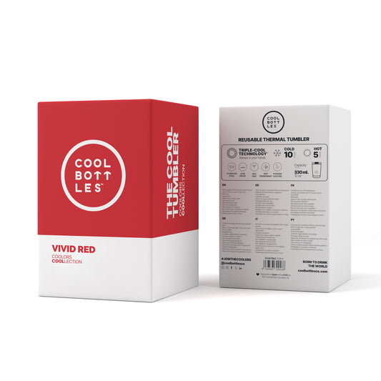 COOL BOTTLES VASO VIVID RED 330 ML