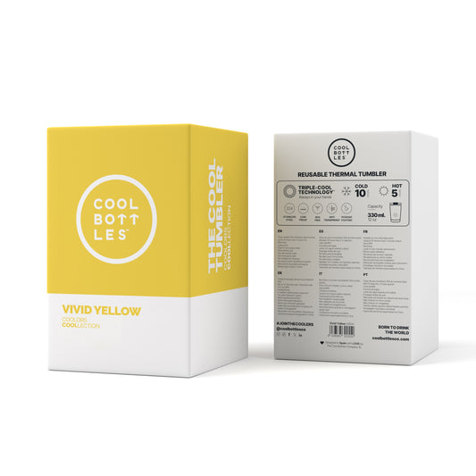 COOL BOTTLES VASO VIVID YELLOW 330 ML