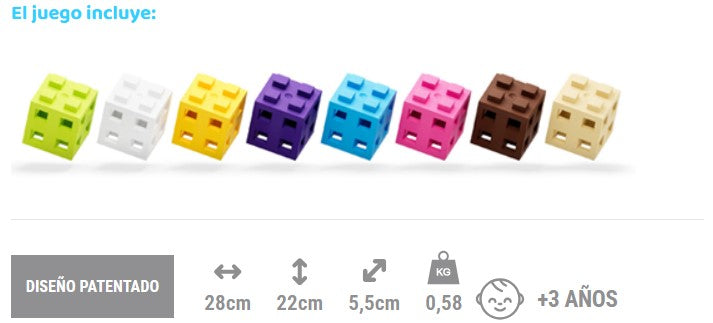 MELI CUBE PASTEL 100 PIEZAS