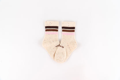 Calcetín Victoria Infantil Jaspeado Rosa