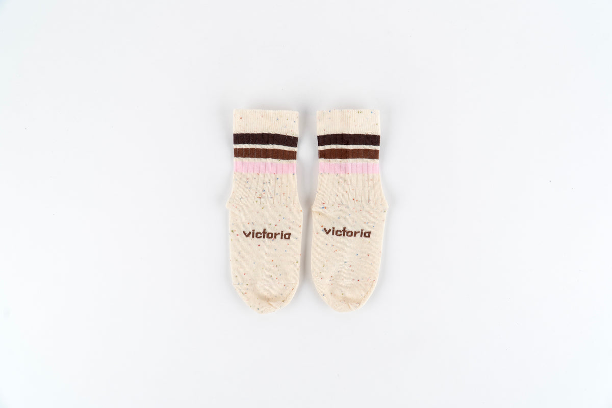 Calcetín Victoria Infantil Jaspeado Rosa