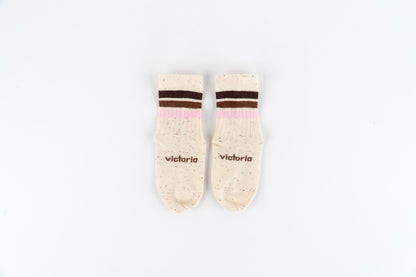Calcetín Victoria Infantil Jaspeado Rosa