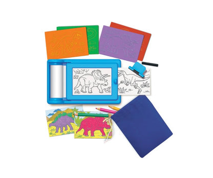 4M DINOSAUR RUB ART STUDIO
